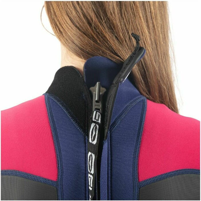 2024 Gul Junior Response 3/2mm Flatlock Back Zip Wetsuit RE1323-C1 - Blue / Rose